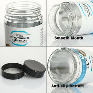 Haute qualité médecine Capsule poudre pot 250ml rond noir pharmacie verre supplément pot rond papier cadeau boîte vis couvercle en plastique - Product Image 4