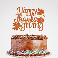 Automne Thanksgiving Thème Joyeux Thanksgiving Citrouille Gâteau Topper Thanksgiving Fête Décoration Fournitures