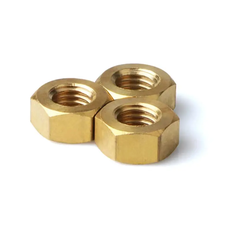 HCH High Quality GRADE 4.8/ 8.8/ 10.9/ 12.9 M2.5-M16 Brass Nut Manufacturer Hex Brass Nut