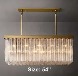 Modern Led Lighting Chandeliers Rectangle Chandelier For Restaurant Decoration