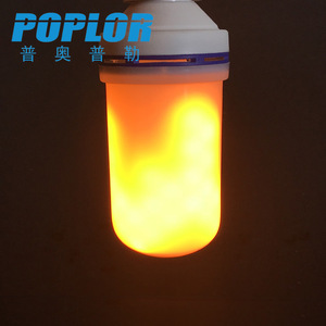Poplor <b>Led</b> Emergency Flame <b>Light</b> 7W <b>USB</b> Rechargeable Gravity Sensor 5V Three Modes Warm White - Product Image 3