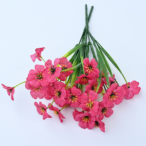 Plantes artificielles en plastique, herbe de printemps verte violette, décorations pour la maison, mariage, extérieur, ornements floraux simulés, verdure artificielle - Product Image 2