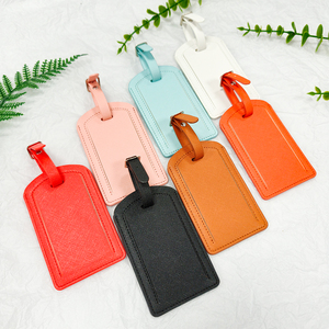 Vente en gros d'étiquettes de bagages en cuir personnalisées, logo personnalisé, étiquettes d'identification en cuir Saffiano PVC, étiquettes de bagages élégantes pour les voyages - Product Image 5