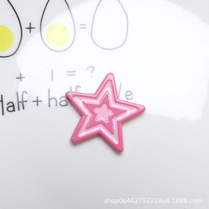 Mini-breloques étoiles en résine à dos plat, cabochons de dessin animé, accessoires DIY, pendentifs étoiles émaillés à dos plat pour la décoration de pinces à cheveux - Product Image 5