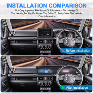 เครื่องเล่นมัลติมีเดีย Navihua จอคู่ รองรับ Carplay พร้อมจอ LCD สำหรับติดตั้งบนคอนโซลหน้ารถ  วิทยุติดรถยนต์ระบบ Android สำหรับรถยนต์ Suzuki Jimny JB74 JB64 ปี 2018-2026 พวงมาลัยขวา - Product Image 6