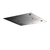 Pommeau de douche encastré à LED en laiton pour salle de bain, haute pression, économie d'eau, 3 fonctions : brume, pluie, cascade, pour plafond