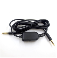 Kabel Audio Aux Male ke Male, 3.5MM dengan kontrol Volume untuk Astro A10 A30 kabel pengganti Headphone
