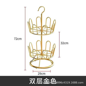 Zapatero dorado de 3 niveles con colgador, organizador giratorio para almacenamiento en interiores y exteriores - Product Image 5