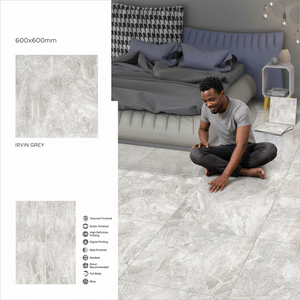Kiyara Beige GVT PGVT Porcelain <b>Floor</b> Tiles 600x600mm Polished Marble Look for Showrooms - Product Image 2