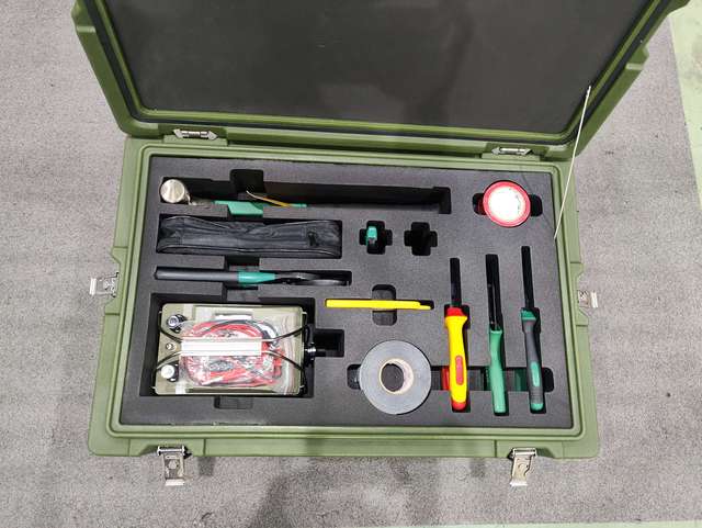 Rugged Rotomolded Utility Box Tailored Foam Cutouts for Wrenches, Scissors, Rulers & Rescue Tools