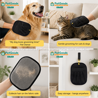 Guante electrostático de cinco dedos para eliminar pelo de mascotas, reutilizable, ecológico, de poliéster, para gatos, perros, sofá, coche, aseo.