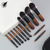 Lot de 12 mini-pinceaux de maquillage portables en gros – Pinceaux pour eye-liner, fard à paupières, correcteur, rouge à lèvres et blush – Outils de maquillage YCB04