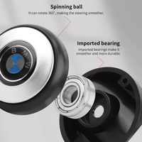 Accessoire universel de volant de voiture de style sportif, poignée de direction rotative à 360 degrés, pommeau de direction en forme de boule, booster de manivelle