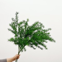 Jarum Pinus Buatan, Pinus Penglai, Gaya Hutan Putih-Hijau, Dekorasi Pernikahan, Rangkaian Bunga, Dekorasi Lorong Latar Belakang