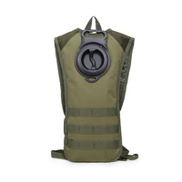Sac à dos de vélo décontracté camouflage pour sports de plein air, avec fermeture éclair, sac d'hydratation, doublure TPU imperméable, sac physiologique