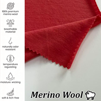Tissu en tricot 100% laine, fibre naturelle, doux, respirant, jersey mérinos durable pour pull, cardigan