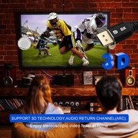 Câble haute vitesse 4K 8K pour HDMI 1.2, gaine ABS, conducteur nu, plaqué or, gaine PVC, compatible lecteur DVD et moniteur