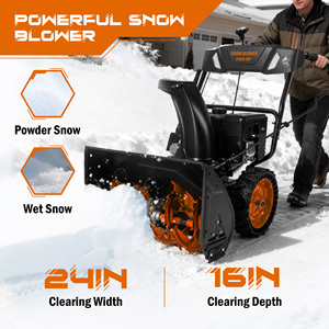 Souffleuse à neige autotractée avec 6 vitesses avant et 2 vitesses arrière, équipement de déneigement à moteur essence - Product Image 1
