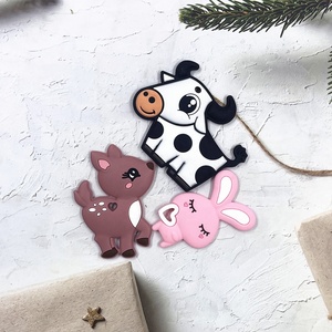 Promoción Grado alimenticio Calmante Bebés Dentición Dolor <span class=keywords><strong>Chupete</strong></span> <span class=keywords><strong>Cadena</strong></span> Fácil de sostener Oveja <span class=keywords><strong>Silicona</strong></span> Bebé Mordedor Anillo - Product Image 6