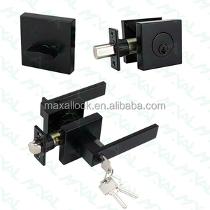 Äußeres schwarzes Türschloss-Set Combo-Schloss-Hochleistungs-Tür knauf griff und Einzylinder-Riegels chloss - Product Image 2