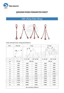 Élingue de levage HIDEA G80 en acier super allié, gaufrée en permanence, conforme aux normes EN818, NACM, ASTM, testée et économique - Product Image 6
