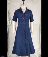 Robes en jean taille haute Robe en jean africaine Robe en jean décontractée grande taille