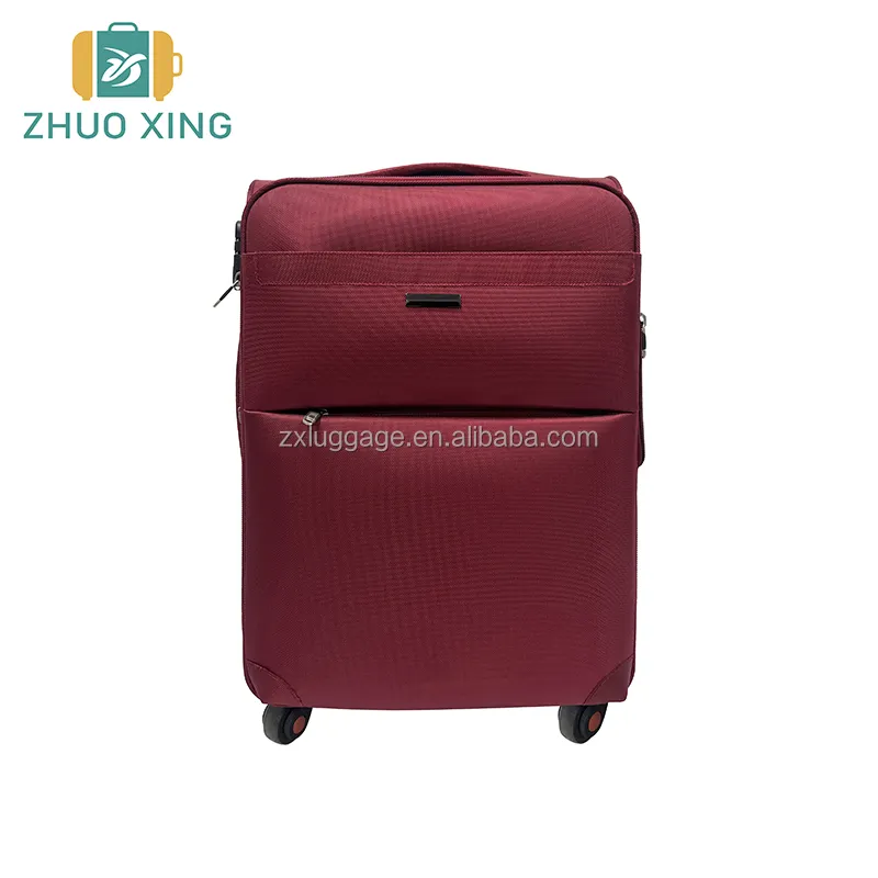 guangdong dongguan luggage set 20 24 28 inch red color soft oxford cloth luggage and bags