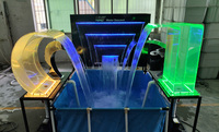 Cascada de acero inoxidable de alta calidad para uso interior y exterior, accesorio para estanque y piscina, característica de aliviadero