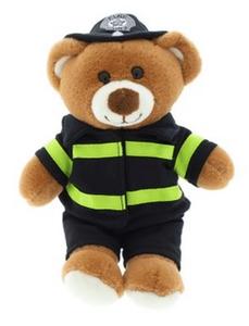Pompier pompier ours en peluche en peluche Message personnalisé chef des pompiers héros premier intervenant ours papa grand-père <span class=keywords><strong>oncle</strong></span> cadeau - Product Image 3