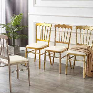 Moderne Sedie da Pranzo in Metallo <span class=keywords><strong>e</strong></span> Pelle con Schienale Alto - Sedie Resistenti per Uso Commerciale <span class=keywords><strong>e</strong></span> Domestico - Product Image 1