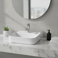 Lavabo en céramique de style moderne pour salle de bain, lavabo simple pour toilettes et lavage des mains