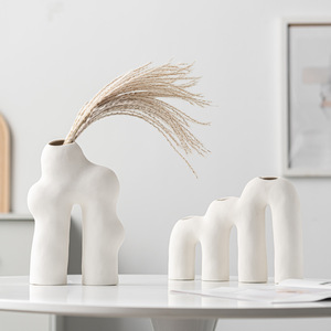 Trắng mini chỉ đơn giản là tinh vi tuyên bố mảnh Bắc Âu trang trí nhỏ Sứ Bình hoa trang trí nộ<span class=keywords><strong>i</strong></span> thất Bình gốm - Product Image 4