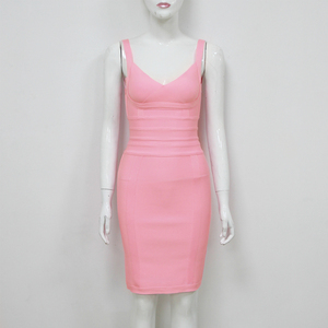Custom Women Clothing Manufacturer Wholesale Pink <strong>Spaghetti</strong> <strong>Strap</strong> Mesh Bandage Bodycon <strong>Midi</strong> Party <strong>Dress</strong> - Product Image 3