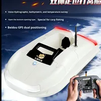 Bateau à appâts GPS Sonar 3-en-1 12V 500M 40 points en ABS blanc V020V pour la pêche en mer