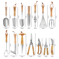 Esschert Design 100% Outils de jardinage FSC pour plantes et légumes, outil de jardinage durable et écologique, manche en bois