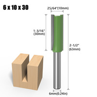 Fraises droites à une dent, durables, pour le travail du bois, qualité DIY, acier rapide, revêtement AlTiN, lame à changement rapide, jeu de 7 pièces, différentes tailles