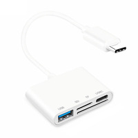 Lector de Tarjetas USB 3.0 con Puerto USB C, Adaptador Multifunción para Tarjetas de Memoria SD y TF para PC y Laptop