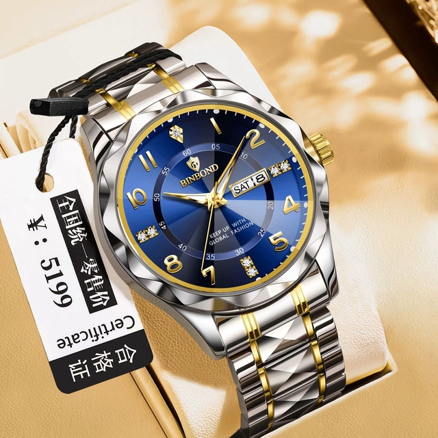 Binbond 6632 B6632 Original Brand Wristwatch Waterproof Luminous Hands Quartz Watches for Men Women Lover Couple Montre Relojes