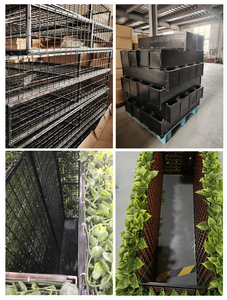 รั้วไม้เนื้อแข็งเทียมติดผนังรั้วใบไม้สีเขียวพลาสติกกันยูวีมีสีดำ CQ1-1ความเป็นส่วนตัว - Product Image 5