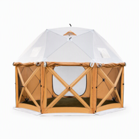 Tente pour 6 à 8 personnes, installation rapide, intérieur spacieux, murs en maille panoramiques à 360° °   Tente de camping familiale instantanée pour l'extérieur avec ventilation