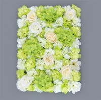 Mur de fleurs artificielles de luxe en soie pour toile de fond de scène de mariage, Hortensia, Rose, Dahlia, 40x60cm, Fait main, Livraison rapide