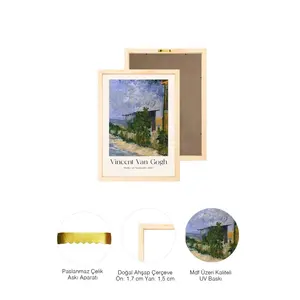 Ensemble de 3 tableaux muraux motivants avec cadre en bois naturel, décoration murale encadrée inspirante, options multi-tailles - Product Image 4