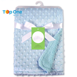 TopOne Muslin 100% Organic Cotton High Quality Double Layer Coral Soft Winter Newborn Soft Swaddle Dotted Infant <b>Baby</b> <b>Blanket</b> - Product Image 2