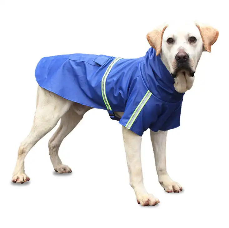 waterproof outdoor eco friendly reflective full body dog raincoat with hood rain coat for dog waterproof
