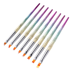 Pinceau à fleurs ovale en nylon pour nail art, à dentelle dégradée, stylo de peinture à une traînée pour motifs de manucure en gel UV - Product Image 4