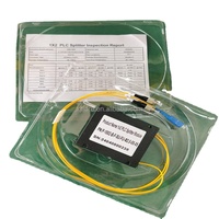 Modul Splitter Serat Optik OEM FTTX 1xN Kotak Pita ABS 1x2 PLC Splitter untuk Jaringan WiFi POE 4G 3G GSM TCP GPRS