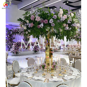 Centre <span class=keywords><strong>de</strong></span> table doré pour mariage, <span class=keywords><strong>trompette</strong></span> haute en acrylique, support à fleurs pour événements <span class=keywords><strong>de</strong></span> mariage, dîner, fête <span class=keywords><strong>de</strong></span> Noël - Product Image 2