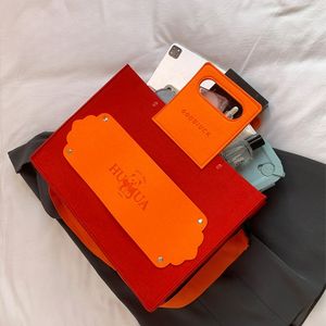 Sac à main à bandoulière portable en feutre pour femmes sacs à cosmétiques et étuis pour voyage sac fourre-tout en feutre pour femmes - Product Image 3