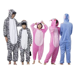 Pijamas de animales de una pieza de dibujos animados niños hombres mujeres franela azul historia hogar ropa térmica - Product Image 3