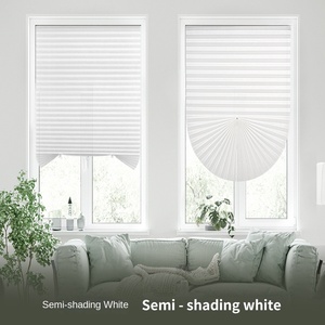 Stores plissés de conception moderne Tissu non tissé Ombrage semi complet Installation simple Aucun perçage requis Matériau polyester - Product Image 6